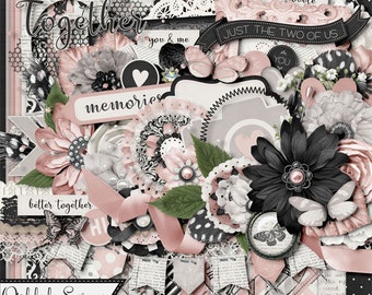 You And Me 12x12 Digital Scrapbooking Kit, Downloadable