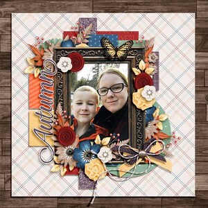 Nearly Fall Autumn Digital Scrapbook Kit, Season, Elements and