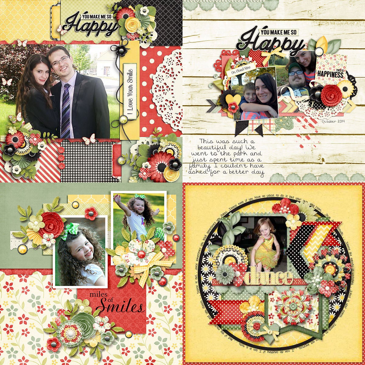 You Make Me Happy Digital Scrapbook Kit Bundle - Etsy