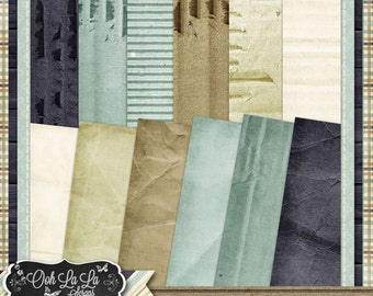 Just Relax Digitales Scrapbook Kit Tattered Papers Pack - Digitales Scrapbooking