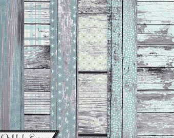 Patrón "Be Still" de 12 x 12 en madera desgastada, fondos y papeles desgastados y desgastados, kit de scrapbooking digital