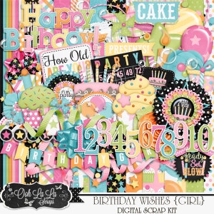 Digital Scrapbook Kit - Happy Girl