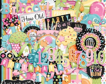 Birthday Wishes Girl Digital Scrapbook Kit