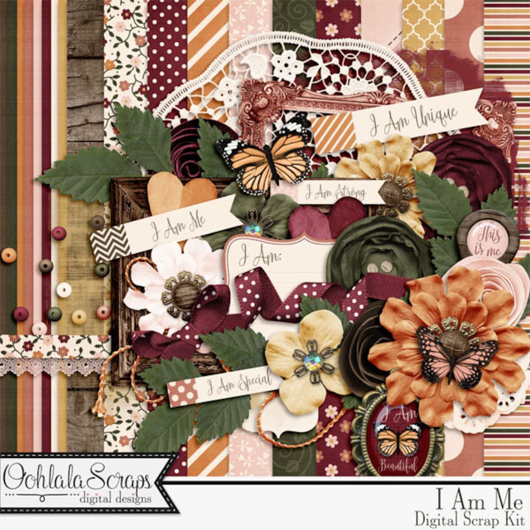 I Am Me 12x12 Digital Scrapbook Kit - Etsy