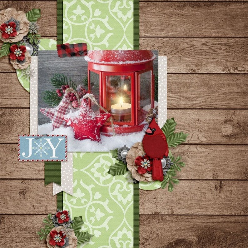 Silver Bells Christmas Winter 12x12 Digital Scrapbooking image 5