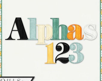 Alphabets - Summer Sun, Digital Scrapbook Kit, Scrapbooking Elements and Embellishments