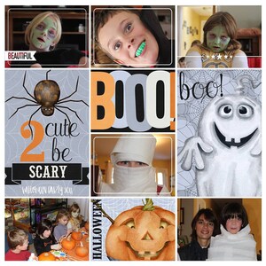 Not so Spooky Halloween Holiday 12x12 Digital Scrapbook Kit Bundle - Etsy