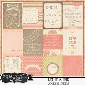 Let It Shine, Religiöse, Bibel-, Journal- und Pocket-Scrap-Karten, digitales Scrapbook-Kit, Scrapbooking