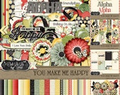 You Make Me Happy Digital Scrapbook Kit Bundle