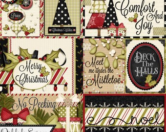 Comfort And Joy Julkort i 3D-format, Project Life, för digital scrapbooking