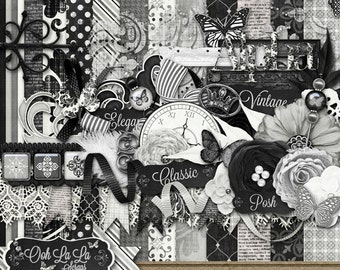 Kit de scrapbooking digital clásico - Scrapbooking digital