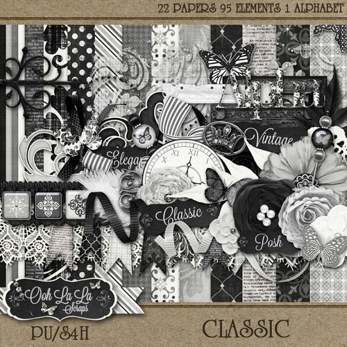 Digital Scrapbooking Ruff Ruff Digital Scrapbook Kit Etsy