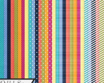 Beach Vacay 12 x 12 digitaal plakboek met patroonpapier, zomer