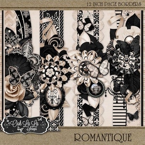 Romantique Digital Scrapbook Kit 12 inch Page Borders