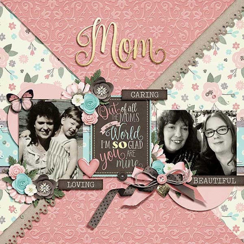 Mom Digital Scrapbook Kit for Digital Scrapbooking Mother/'s Day