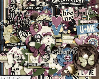 Our Love Story Valentine Digital Scrapbook Kit