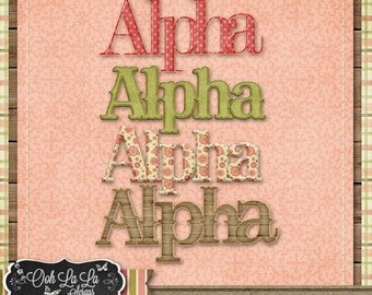 Alphabets - Lovely Day Alphabets Digital Scrapbook Kit - Digital Scrapbooking