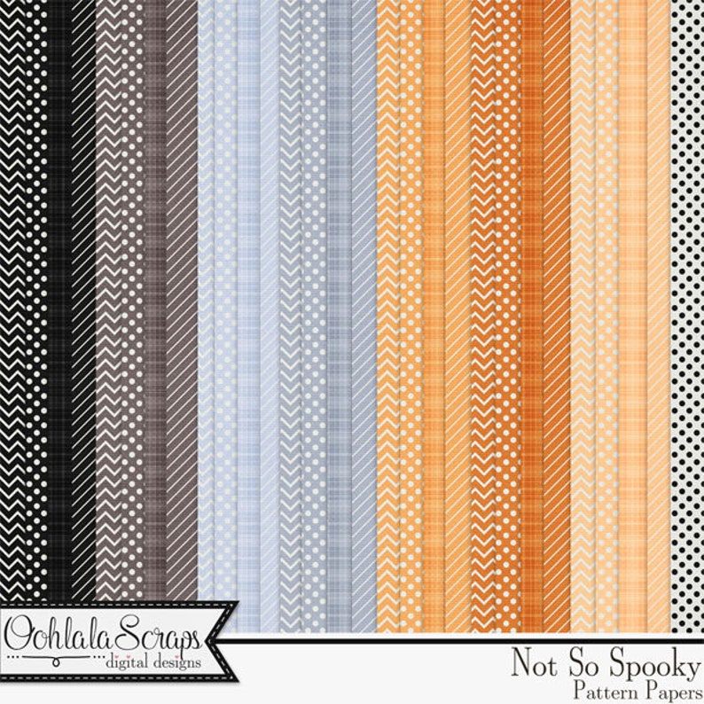 Not So Spooky Halloween 12x12 Pattern Papers And Backgrounds Etsy
