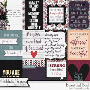 Bellissime carte tascabili Soul Scrap, abbellimenti, kit per album digitali