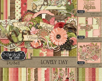Lovely Day Collection Digital Scrapbook Kit - Digital Scrapbooking