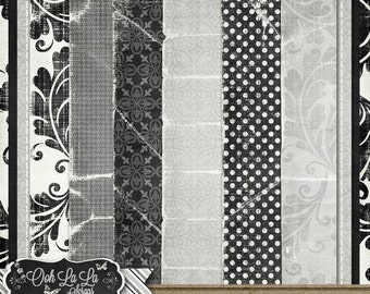 Paquete de papeles usados clásicos Kit de álbum de recortes digital - Scrapbooking digital