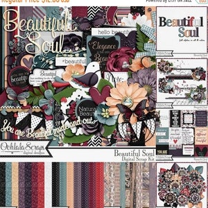 Beautiful Soul 12x12 Digital Scrapbook Kit Bundle