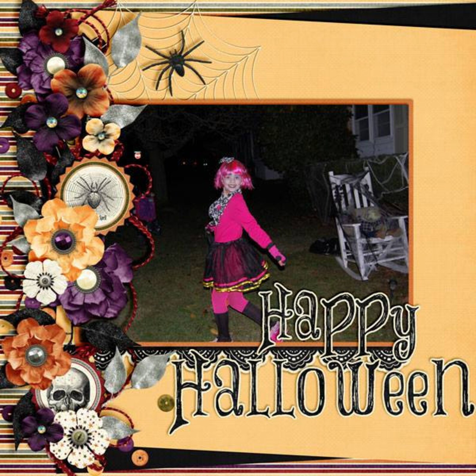 Creepy Halloween 12x12 Digital Scrapbooking Kit, Holiday - Etsy