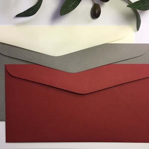 20 x DL Envelopes (110mmx220mm) 100% Recycled Quality 120gsm Wedding or Invitation Envelopes Choose Colour