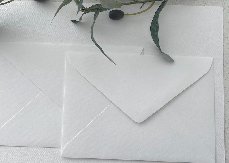 20 sobres texturizados C5, 120 g/m², blancos o crema, sobres para invitaciones de boda imagen 5