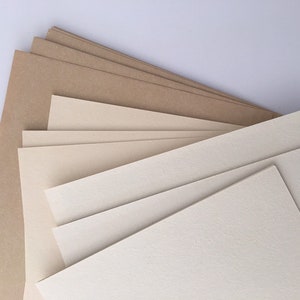 Textured A5 Card Stock: Recycled 209gsm Printable Cards - Rice, Oatmeal, Parmesan, Wheat image 4