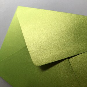 Green 5" x 7" (130mmx185mm) Envelopes x 20 Shimmer Finish 120gsm OR CHOOSE COLOUR