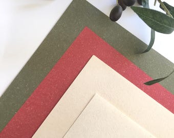 A4 Textured Recycled Paper, 116gsm, Invitation, Menu, Scrapbooking