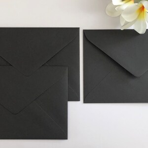 Black  (5"x7") Black  Envelopes 100% Recycled Quality 120gsm Wedding Invitation Envelopes 130mmx185mm