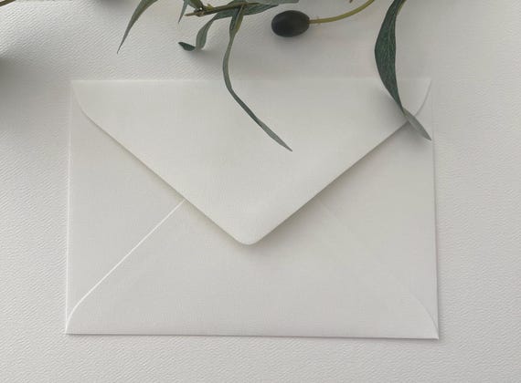 Envelopes Textured  5"x7" White or Cream Envelopes, 120gsm – Wedding Invitation Set