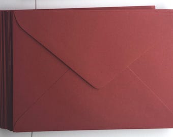 20 Burgundy 130mmx185mm (5"x7")  Envelopes, Recycled Quality 120gsm Wedding Invitation Envelopes