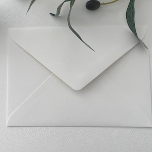 20 sobres texturizados C5, 120 g/m², blancos o crema, sobres para invitaciones de boda imagen 4