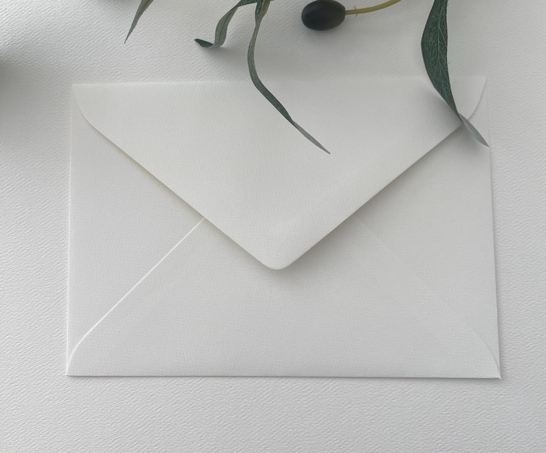 20 sobres texturizados C5, 120 g/m², blancos o crema, sobres para invitaciones de boda imagen 4