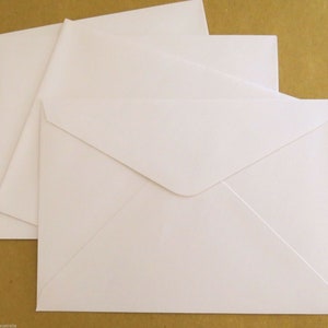Cotton Envelopes C6  (114mmx162mm) White Invitation Envelope Choose Quantity