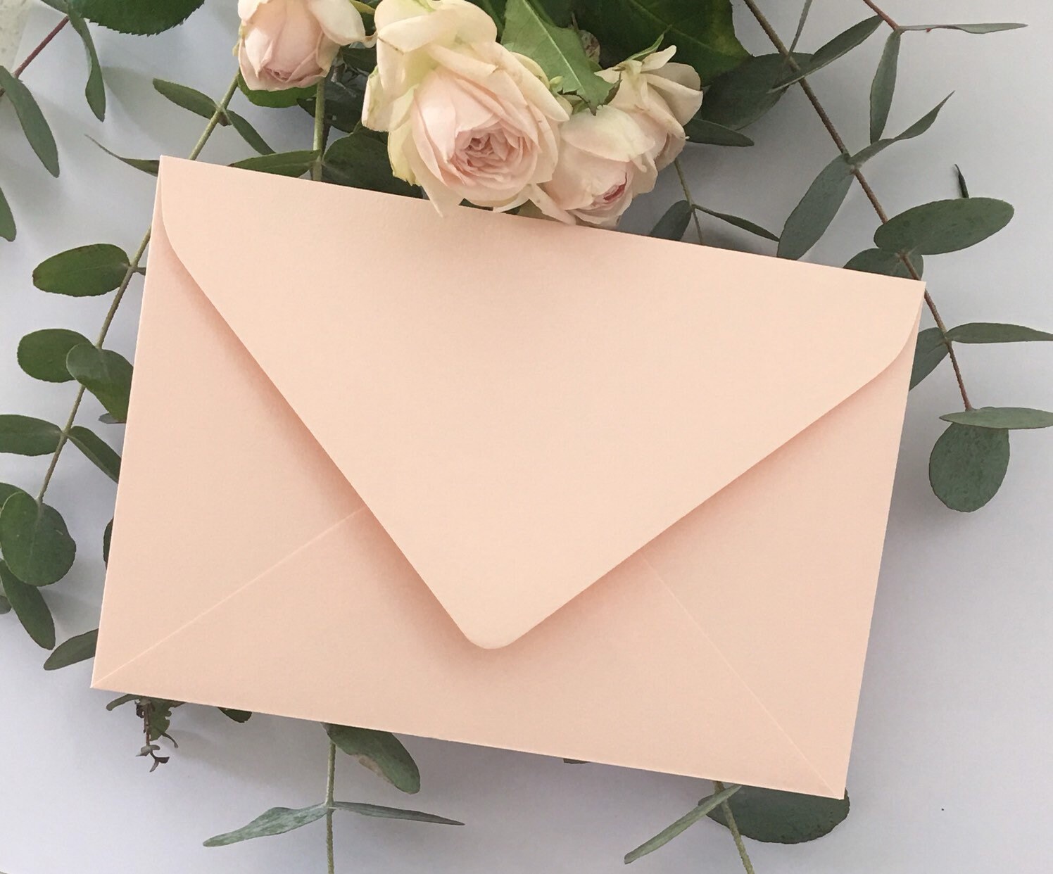 5 X 7 Pastel Peach Envelopes X 10 Premium Quality 120gsm Envelopes