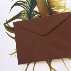 Chocolate 130mmx185mm (5"x7")  Envelopes  100% Recycled Quality 120gsm Wedding Invitation Envelopes
