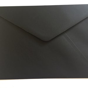20 SMALL Matt Black Envelopes Mini size 72mm x 102mm  100% Recycled Quality 120 gsm Wedding Invitation Envelopes