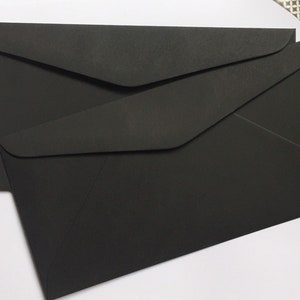 DL Matt Black Envelope  Recycled 120gsm Matt Wedding Party Invitation Envelope Business Envelopes