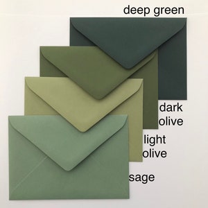 C5 Green choose colour x20 or choose quantity Premium Quality C5 Large (162xmmx229mm)  Envelopes  120gsm Wedding Invitation Envelopes