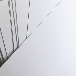White Blank Flat A5 Card Super Smooth  Flat Lay Cards 250gsm 148mmx210mm