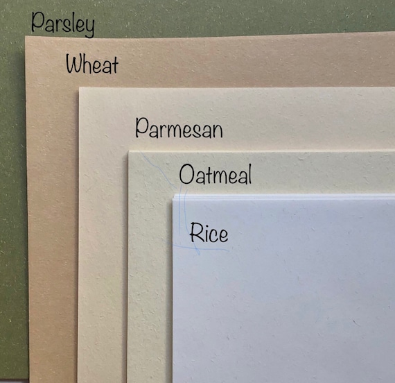 Textured A5 Card Stock: Recycled 209gsm Printable Cards - Rice, Oatmeal, Parmesan, Wheat