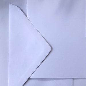 Envelopes 150mm Square x20 White Super Smooth Choose Quantity 100gsm