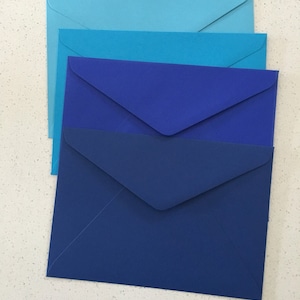 5"x7" x 20 Envelopes  (130mmx185mm)  100% Recycled Quality 120gsm Wedding Invitation Envelopes Choose Blue Colour FREE POST