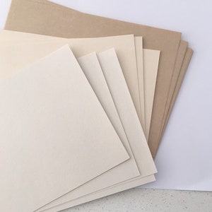 Textured A5 Card Stock: Recycled 209gsm Printable Cards - Rice, Oatmeal, Parmesan, Wheat image 7