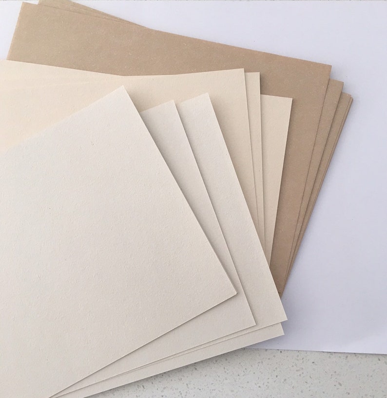 Textured A5 Card Stock: Recycled 209gsm Printable Cards - Rice, Oatmeal, Parmesan, Wheat image 7