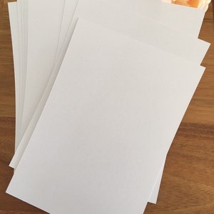 Blank Menu Card 300gsm Create it yourself White Blanks DIY Menu 110x210mmWhite Card Flat Blank Smooth  Flat Cards 300gsm Wedding Party